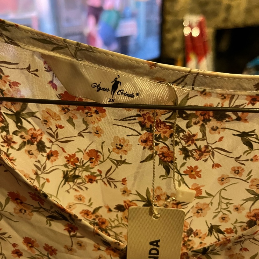Agnes Orinda NWT size 2x spring floral dress midi